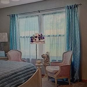 aqua drapes